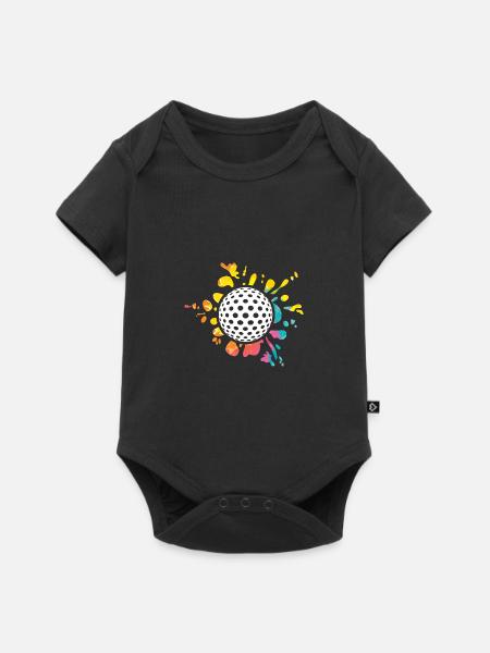 Golfspieler Golf - Baby Premium Kurzarmbody - Schwarz