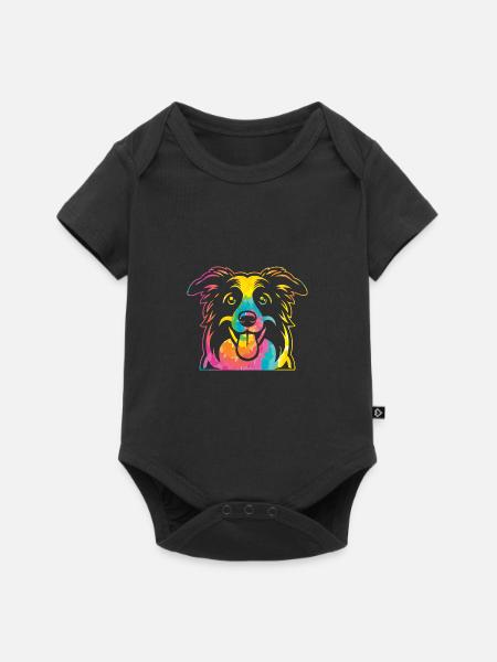 Border Collie - Baby Premium Kurzarmbody - Schwarz