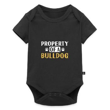 Property Of A Bulldog - Baby Premium short-sleeve bodysuit - black - Front
