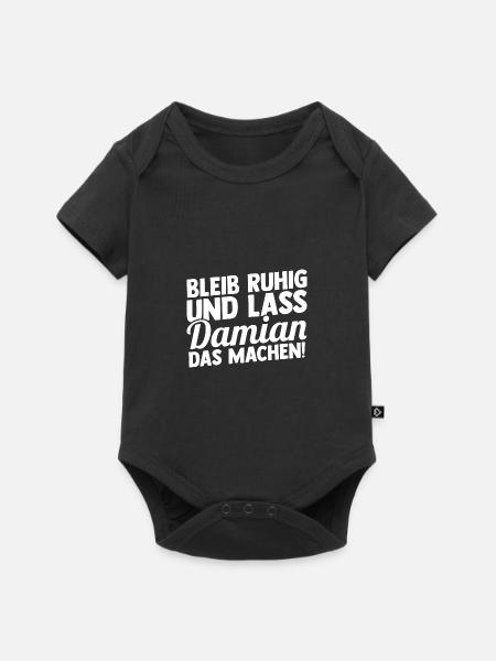 Vorname Damian - Baby Premium Kurzarmbody - Schwarz
