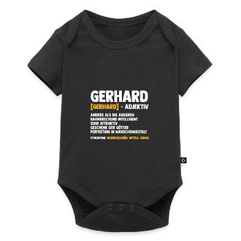 Gerhard - Baby Premium short-sleeve bodysuit - black - Front