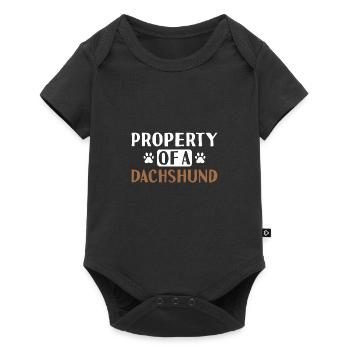 Property Of A Dachshund - Baby Premium short-sleeve bodysuit - black - Front