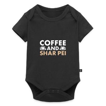 Café Et Shar Pei - Body à manches courtes Premium Bébé - noir - Devant