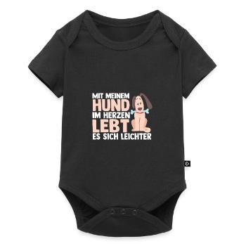 Dog Dog Owner Dog Owner Dog Motif Dogs - Baby Premium short-sleeve bodysuit - black - Front