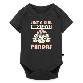 Just A Girl Who Loves Pandas Kawaii Panda - Baby Premium short-sleeve bodysuit - black - Front