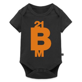 21 million Bitcoins - value increases infinitely - Baby Premium short-sleeve bodysuit - black - Front