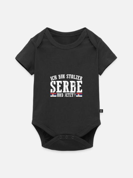 Serben Serbisch Serbien - Baby Premium Kurzarmbody - Schwarz