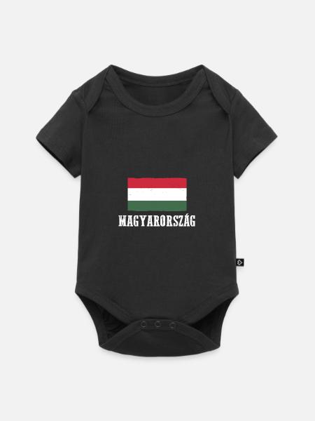 Magyaren Ungarn - Baby Premium Kurzarmbody - Schwarz