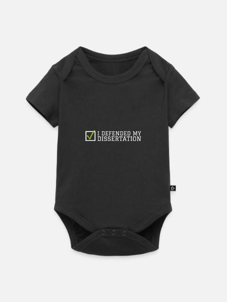 My dissertation Phd Student Geschenk - Baby Premium Kurzarmbody - Schwarz