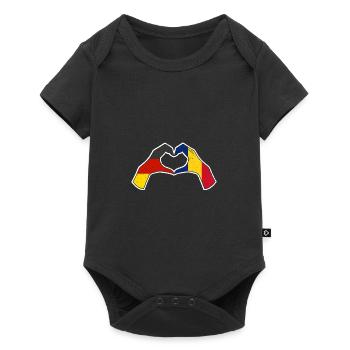 Roumains Allemagne Roumanie - Body à manches courtes Premium Bébé - noir - Devant
