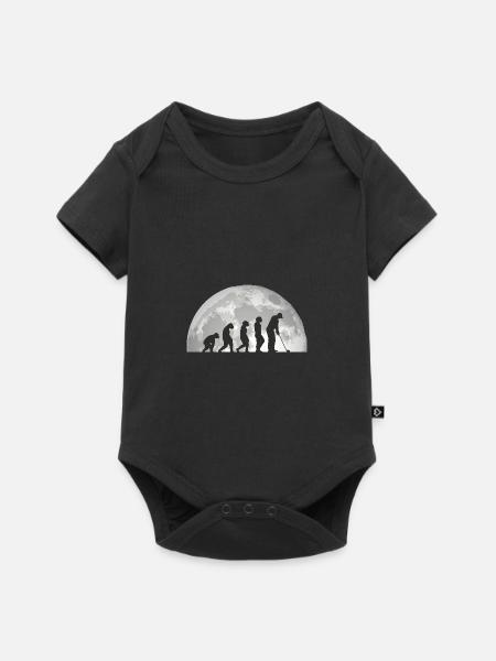 Golfspieler Evolution Golf - Baby Premium Kurzarmbody - Schwarz