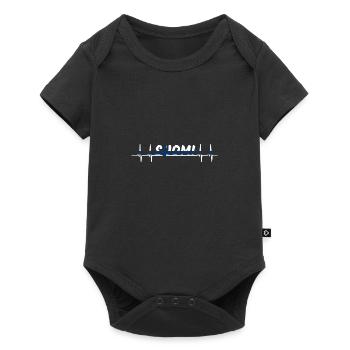 Finnland Flagge Herzschlag Banner Land Suomi Land - Baby Premium Kurzarmbody - Schwarz - Vorne