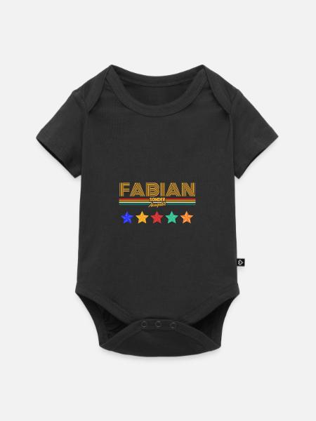 Fabian - Baby Premium Kurzarmbody - Schwarz