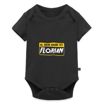 Florian - Baby Premium Kurzarmbody - Schwarz - Vorne