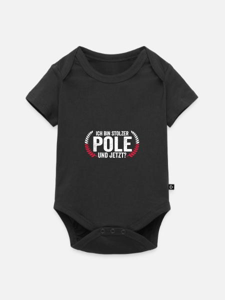 Pole Polnisch Polen - Baby Premium Kurzarmbody - Schwarz