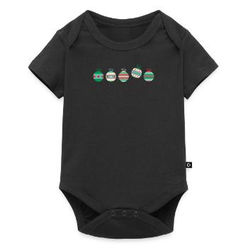 Weihnachtskugelset 2 - Baby Premium Kurzarmbody - Schwarz - Vorne