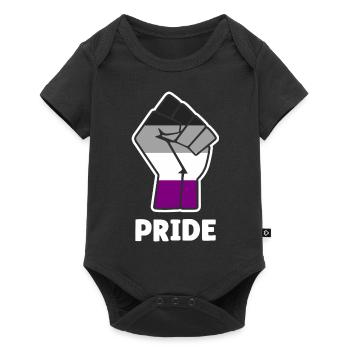 Pride Asexual Pride Fist Design pour l’égalité - Body à manches courtes Premium Bébé - noir - Devant