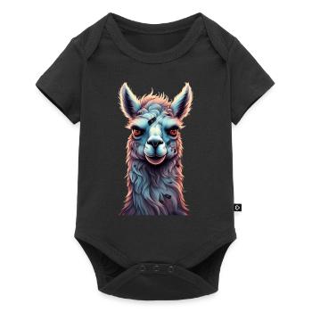 Gruseliges Halloween-partykostüm Zombie-lama - Baby Premium short-sleeve bodysuit - black - Front