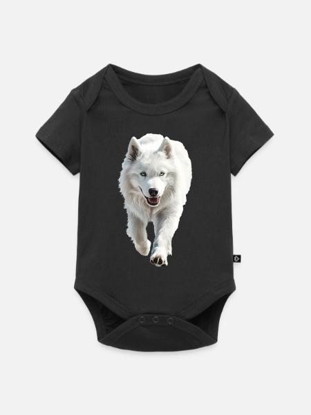 Samojede - Baby Premium Kurzarmbody - Schwarz