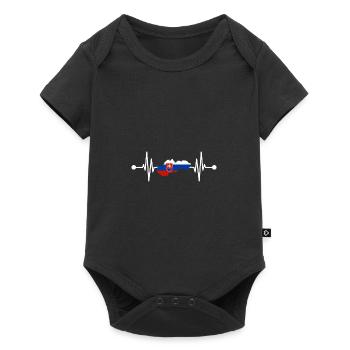 Slovak heartbeat Slovakia - Baby Premium short-sleeve bodysuit - black - Front