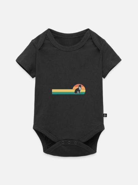 Border Collie - Baby Premium Kurzarmbody - Schwarz