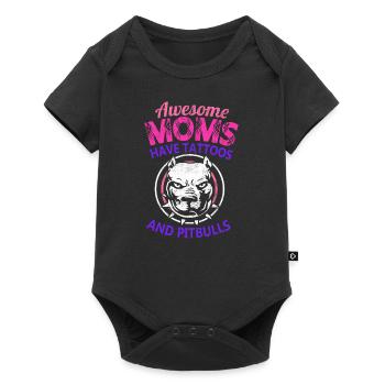 Cute Mothers Day Awesome Mom Have Tattoos and - Baby Premium short-sleeve bodysuit - black - Front