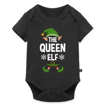 Group Matching Family Christmas Gift Elf - Baby Premium short-sleeve bodysuit - black - Front