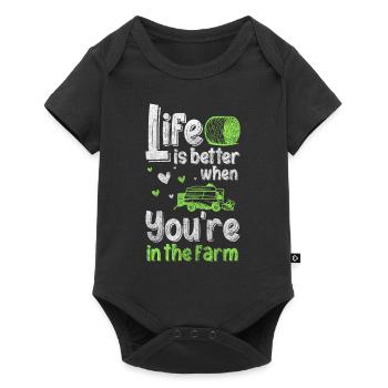 Harvest Worker Farm Farmer - Baby Premium short-sleeve bodysuit - black - Front