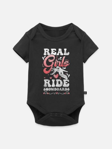 Snowboarder Extremsport - Baby Premium Kurzarmbody - Schwarz