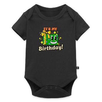 Funny Birthday Cute Cartoon Retro Vintage Gift - Baby Premium short-sleeve bodysuit - black - Front