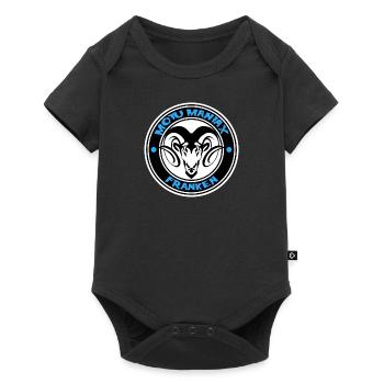 MOTU Maniax Franken Logo BLAU - Baby Premium Kurzarmbody - Schwarz - Vorne