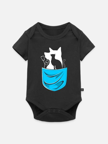 Tierarzt - Baby Premium Kurzarmbody - Schwarz