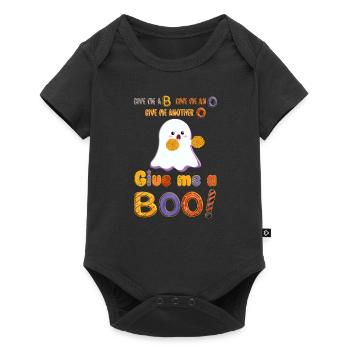 Mignon Halloween Cheerleader Ghost avec pompons - Body à manches courtes Premium Bébé - noir - Devant