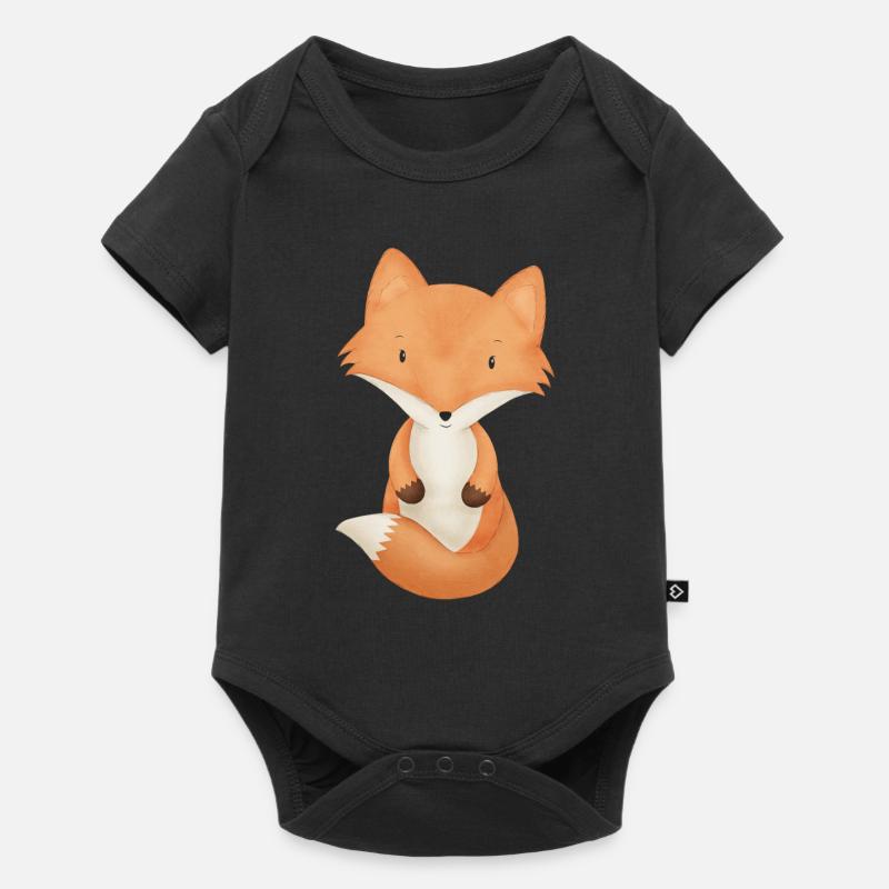 Fuchs - Baby Premium Kurzarmbody - Schwarz