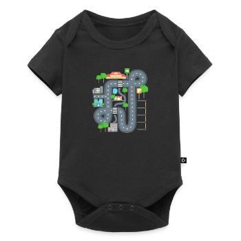 Chemise de tapis de jeu de voiture pour papa - Body à manches courtes Premium Bébé - noir - Devant
