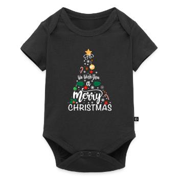 Unisex We wish you a Merry Christmas - Baby Premium short-sleeve bodysuit - black - Front