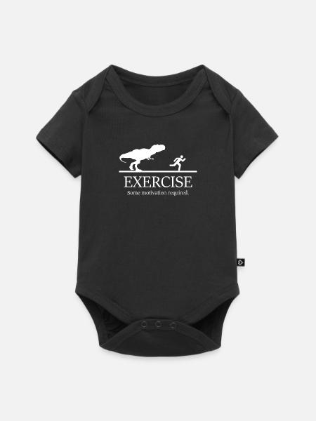 Übung etwas Motiation erforderlich - Baby Premium Kurzarmbody - Schwarz