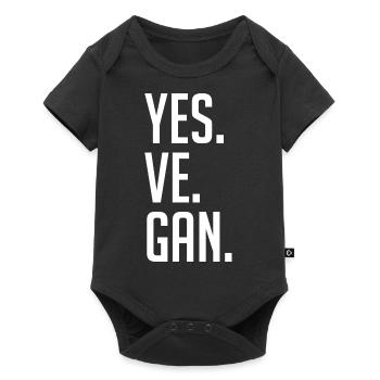 yes, vegan! - Baby Premium Kurzarmbody - Schwarz - Vorne