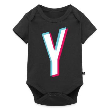 Y - letter Y - Baby Premium short-sleeve bodysuit - black - Front