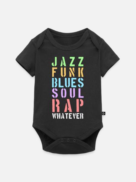 Whatever the music... - Baby Premium Kurzarmbody - Schwarz