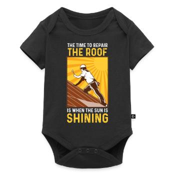 Roofer Master Roofer Roofing Gift - Baby Premium short-sleeve bodysuit - black - Front