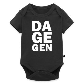 Dagegen - Baby Premium Kurzarmbody - Schwarz - Vorne