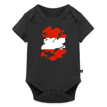 Drapeau de l’Autriche Drapeau autrichien AT - Body à manches courtes Premium Bébé - noir - Devant