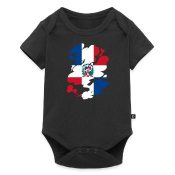 République dominicaine Drapeau Dom Rep Flag Trip - Body à manches courtes Premium Bébé - noir - Devant