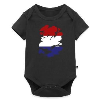 Pays-Bas Drapeau Hollande Drapeau néerlandais - Body à manches courtes Premium Bébé - noir - Devant