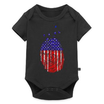 USA Fingerprint - Baby Premium short-sleeve bodysuit - black - Front