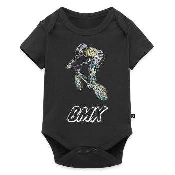 bmx - Baby Premium short-sleeve bodysuit - black - Front