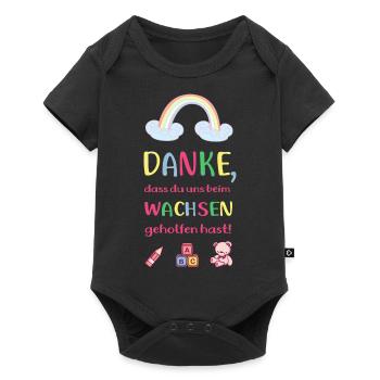 Danke dass du uns beim Wachsen geholfen hast - Baby Premium Kurzarmbody - Schwarz - Vorne