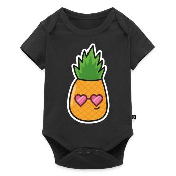 Pineapple - Baby Premium short-sleeve bodysuit - black - Front