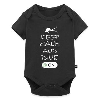 Keep Calm and Dive On - Baby Premium Kurzarmbody - Schwarz - Vorne
